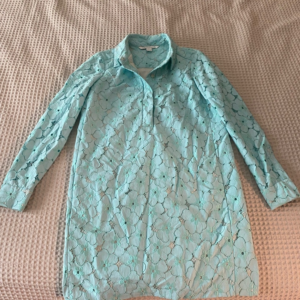 Diane Von Furstenberg Leandra Lace Shirt Dress